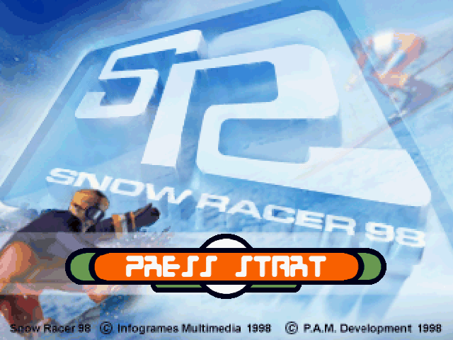 Snow Racer 98 title screen for Playstation